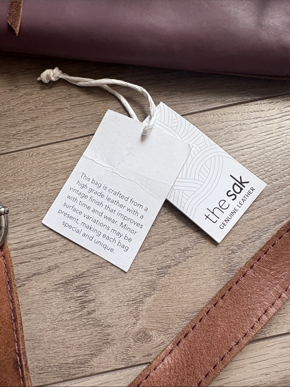The Sak Purple Leather Crossbody with Brown Tassels - Picture 4 of 14